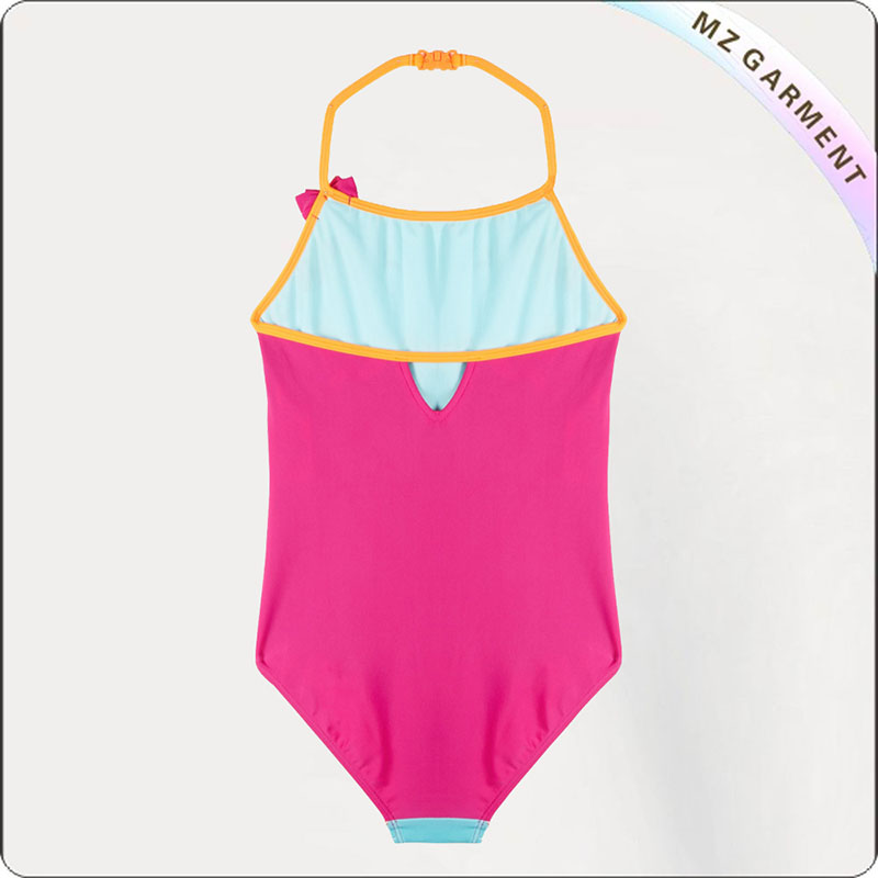 Kids Printed Flower & Swan Swimsuit
