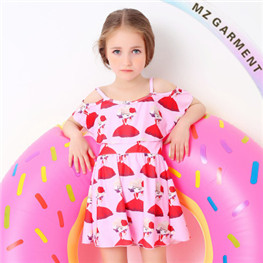 Little Girls Beachwear, Custom Design, Nylon and Spandex Materials