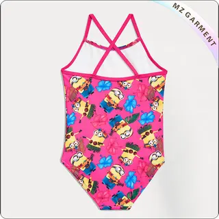 Kids Pink Minions Swimsuit