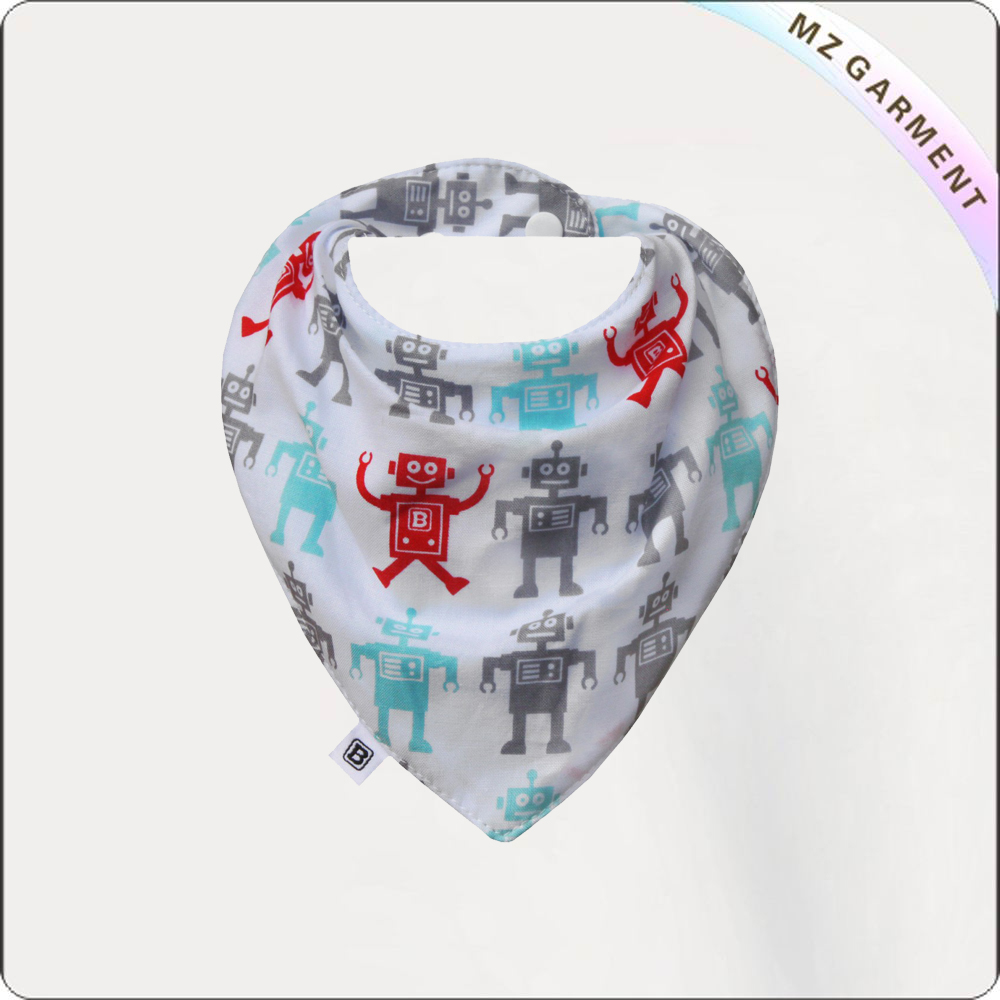 Children Robot Printed Bib