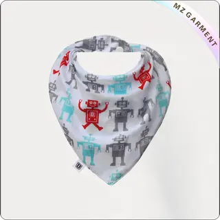 Children Robot Printed Bib