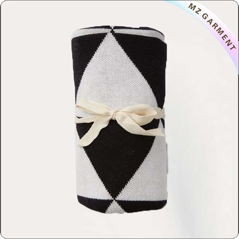 Cotton Blank & White Print Blanket