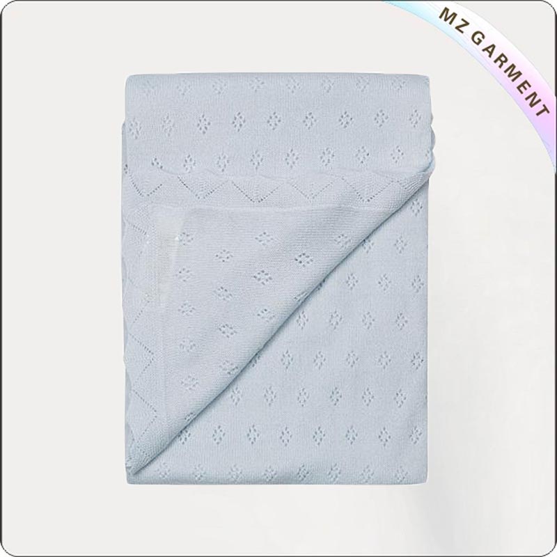 Light Blue Knit Blanket