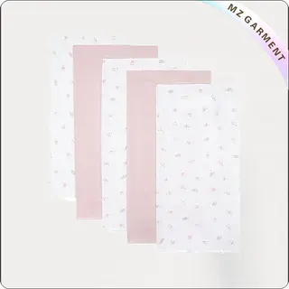 Solid Pink + White AOP Blanket