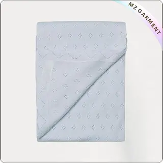 Light Blue Knit Blanket