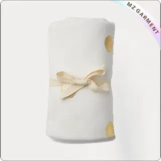 Yellow Dot Embroidery Blanket