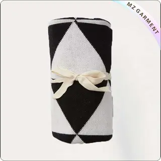 Cotton Blank & White Print Blanket