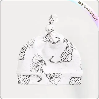 Kids Little Leopard Knot Cap