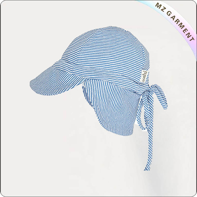 Solid Blue Baby Flap Cap