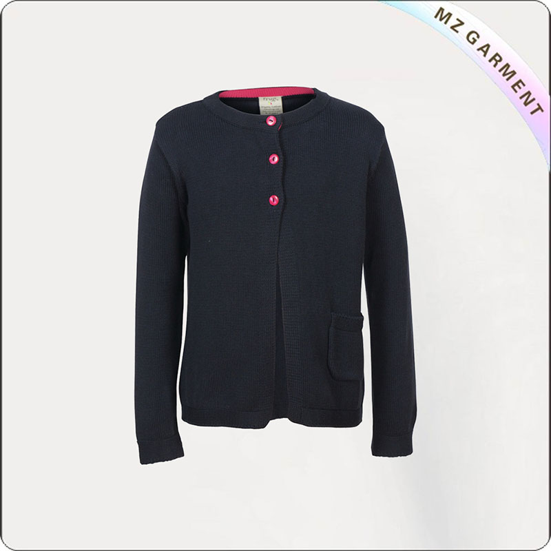 Button Front Cropped Cardigan