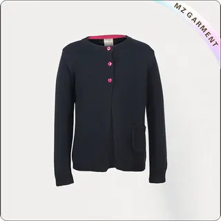 Button Front Cropped Cardigan