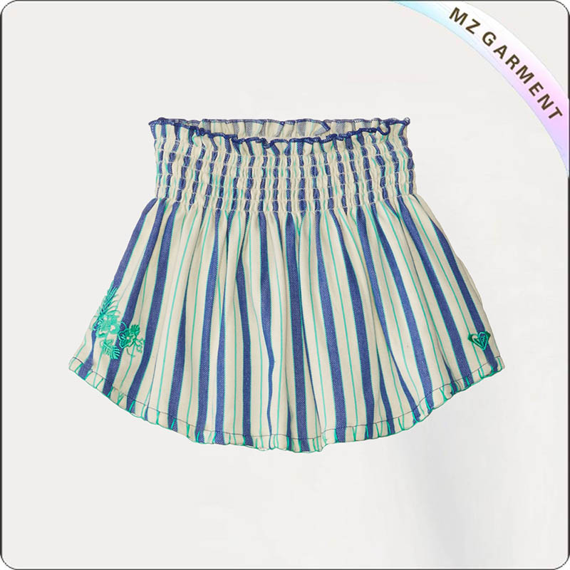 Kids Blue Stripe Skirt