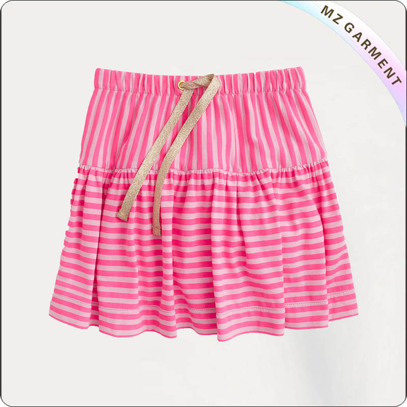 Kids Pink Stripe Skirt