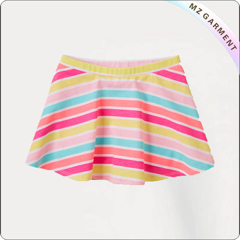 Kids Rainbow Stripe Skirt