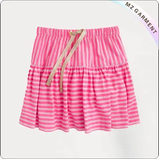 Kids Pink Stripe Skirt
