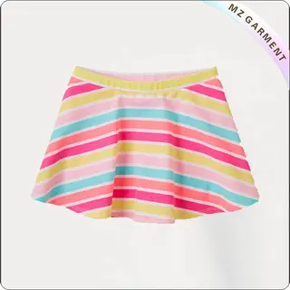 Kids Rainbow Stripe Skirt