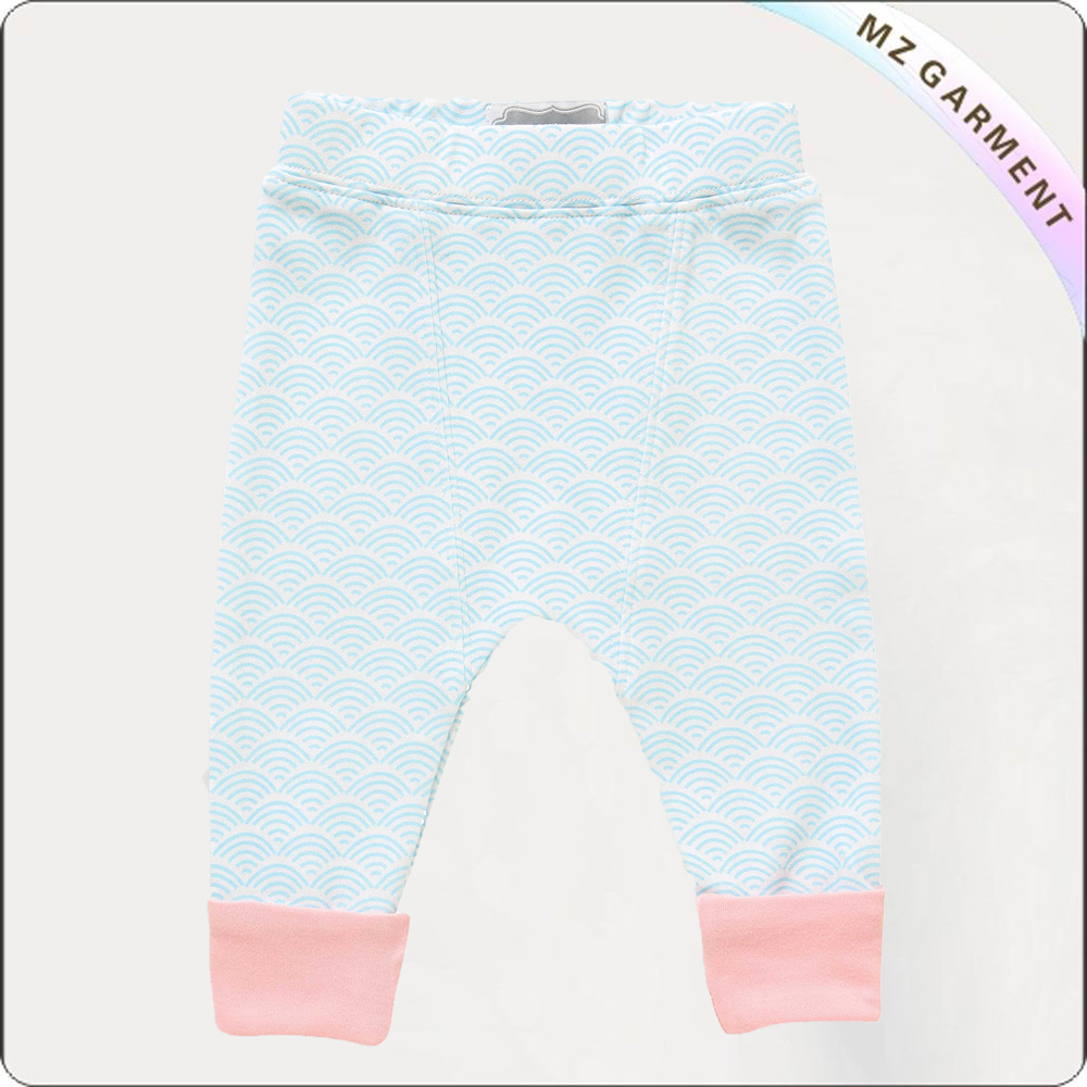 Light Blue Print Pants