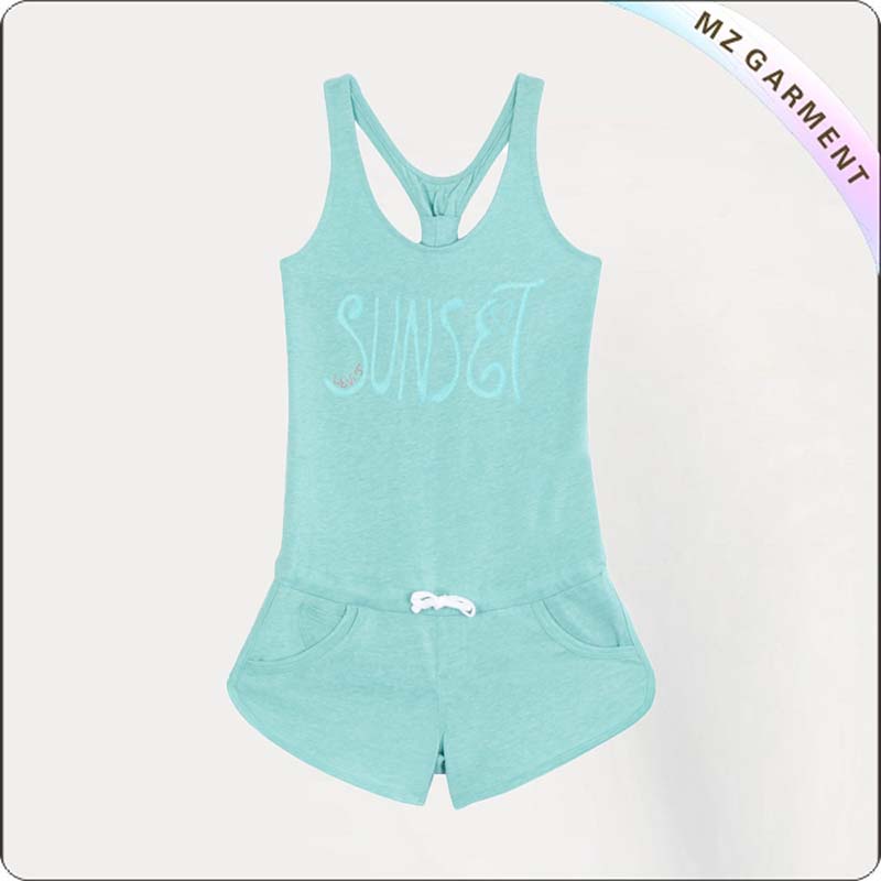 Girls Green Snapsuit