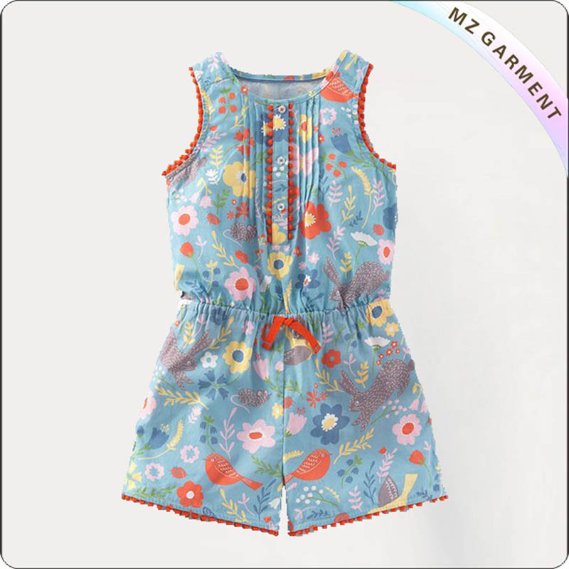 Kids Boden Pretty Print Romper