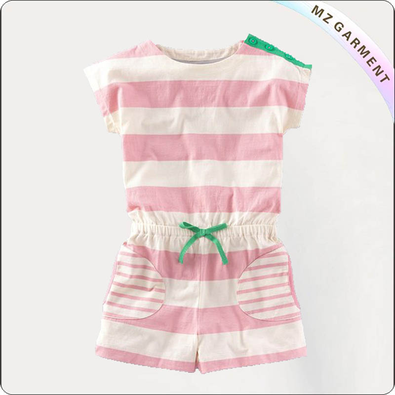 Kids Pink Stripe Romper