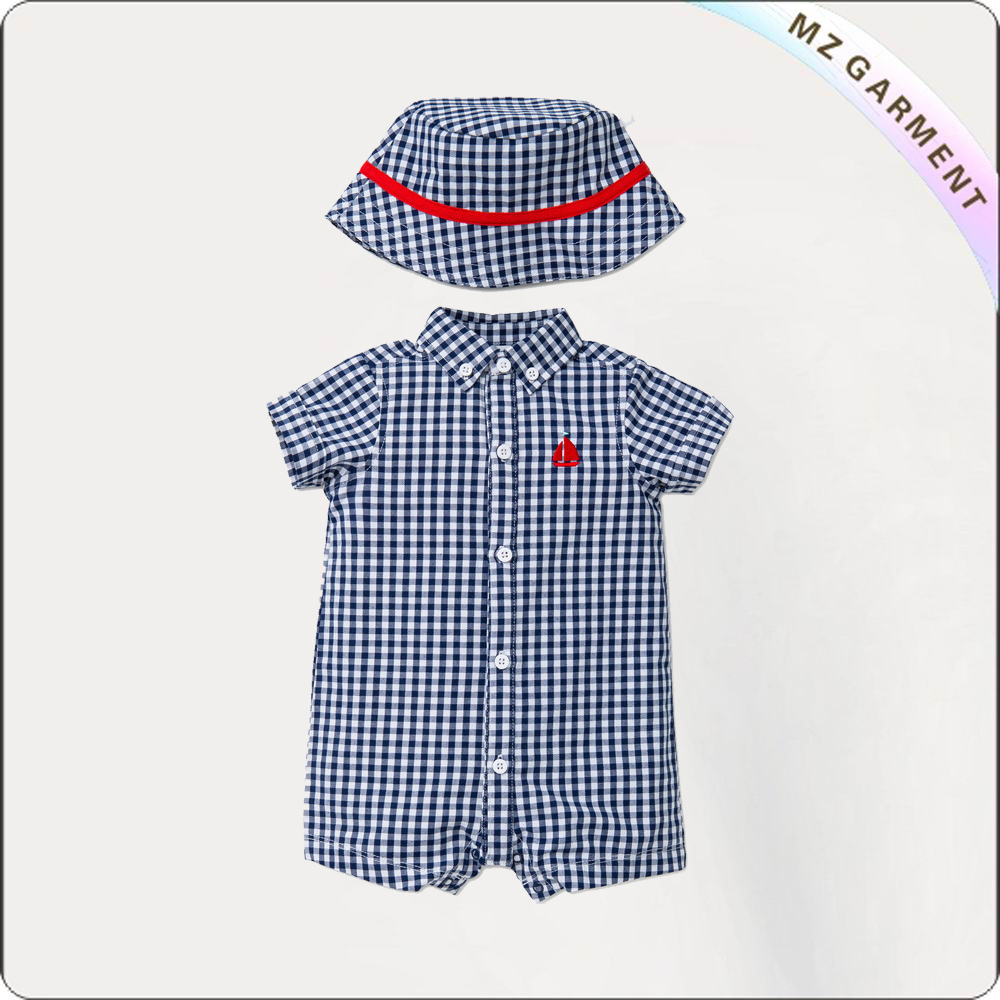 Little Boy Lattice Romper