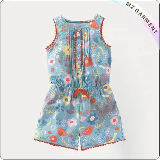 Kids Boden Pretty Print Romper