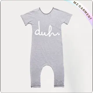 Short Sleeved Grey Romper
