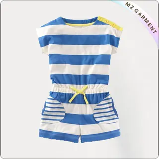 Kids Blue stripe romper