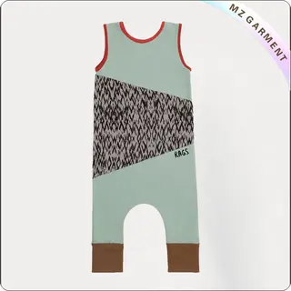 Contrast Light Blue Romper