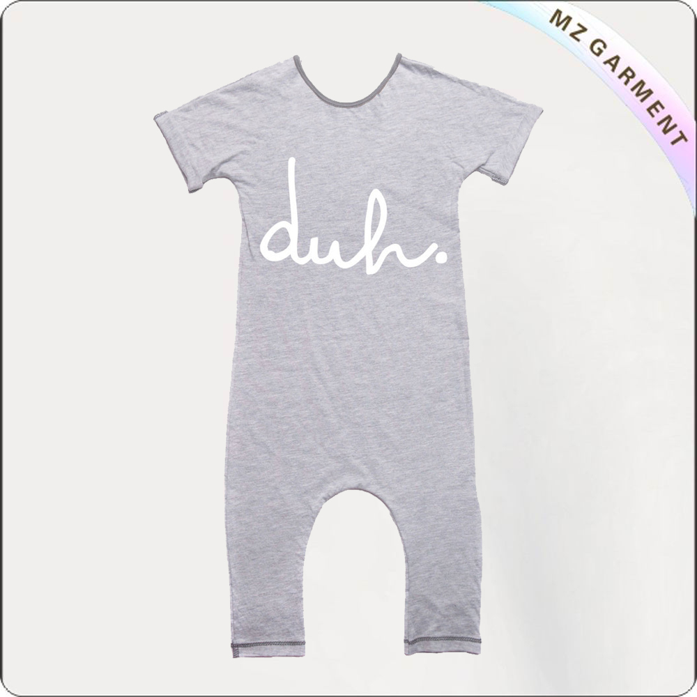 Short Sleeved Grey Romper