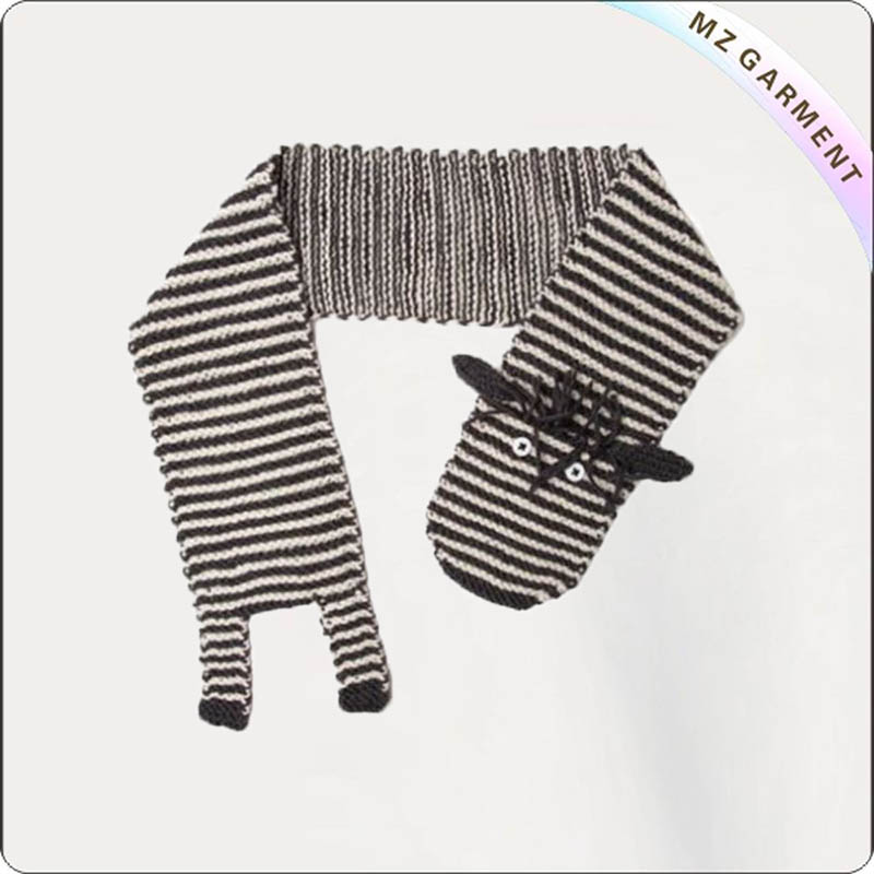 Kids Cartoon Donkey Scarf