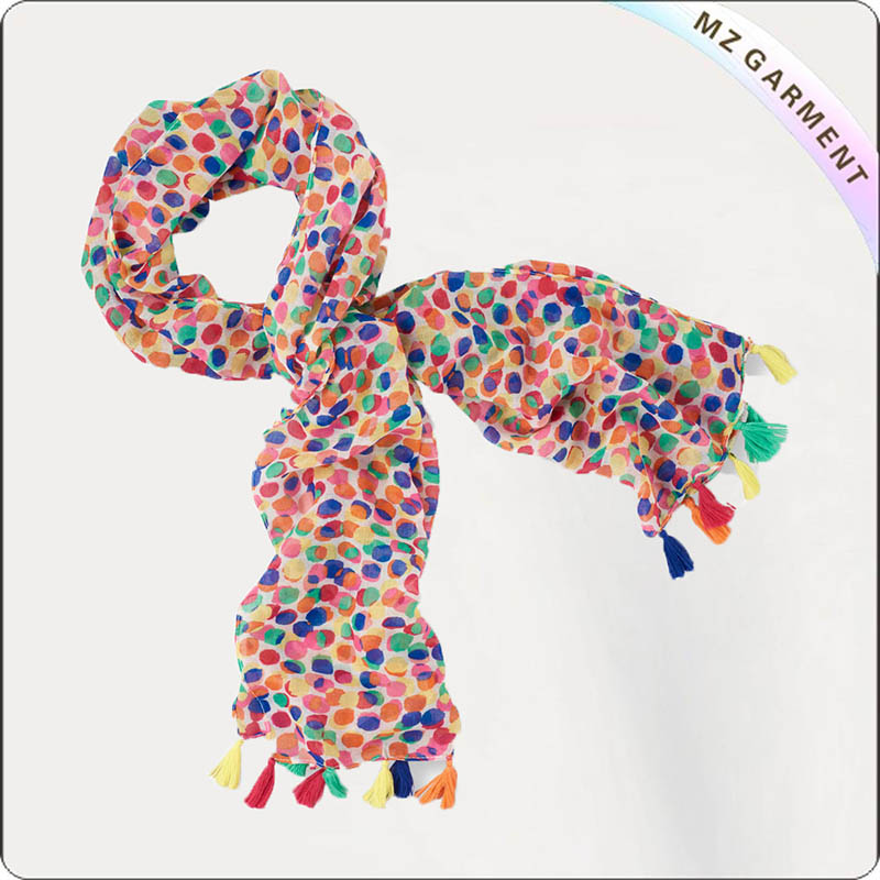 Kids Contton Rainbow Scarf