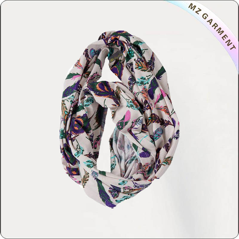Cotton Tropical Plants Scarf