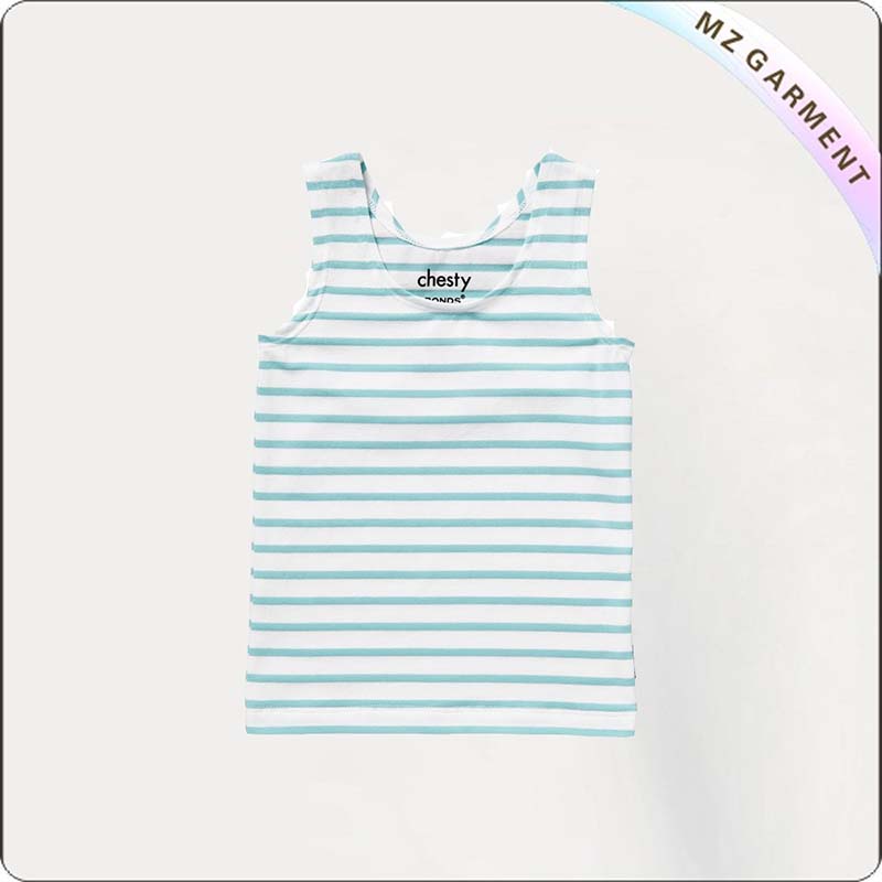 Kids Blue Stripes Singlet