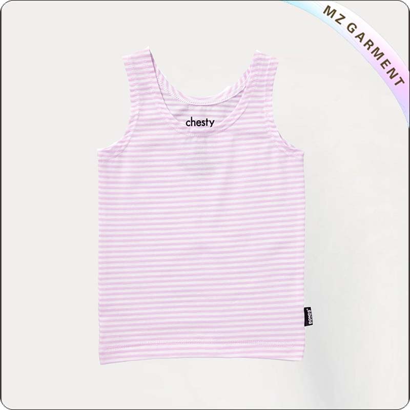 Kids Light Purple Stripes Singlet