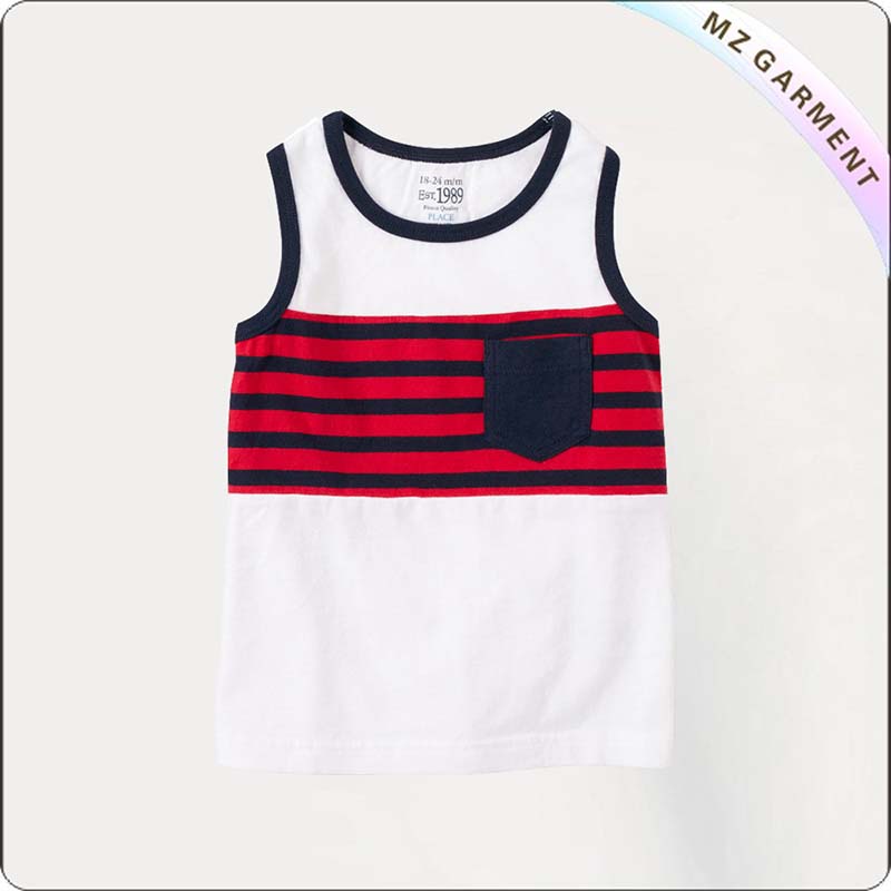 Kids White Jack Singlet