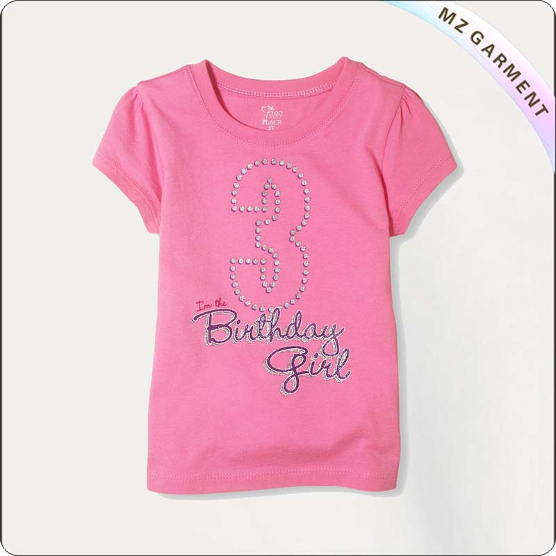 Girls Birthday Pink T-Shirt