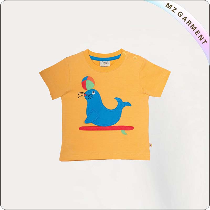 Kids Dolphin Embroidery Tee Shirt