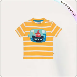 Kids Little Fal Applique Tee Shirt