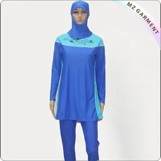 Female Turquoise Muslim Swimwear