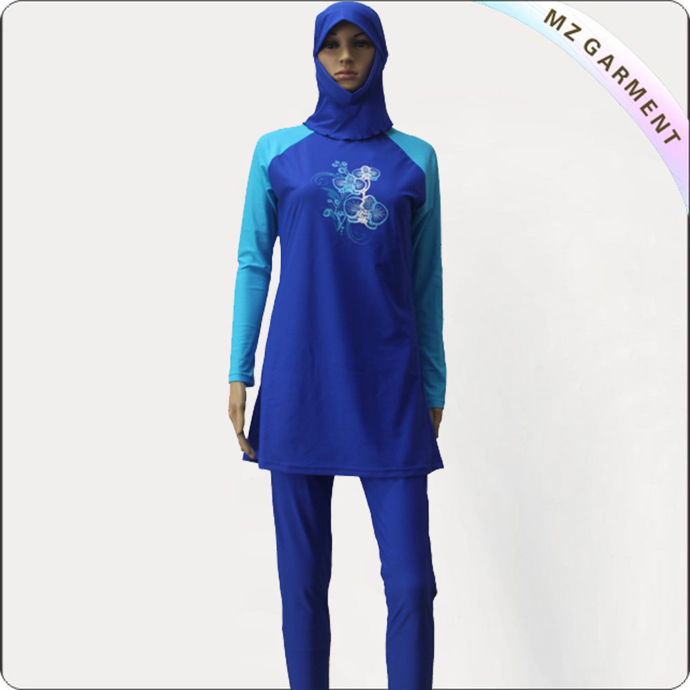 Royal & Blue Long Sleeve Muslim Swimwear