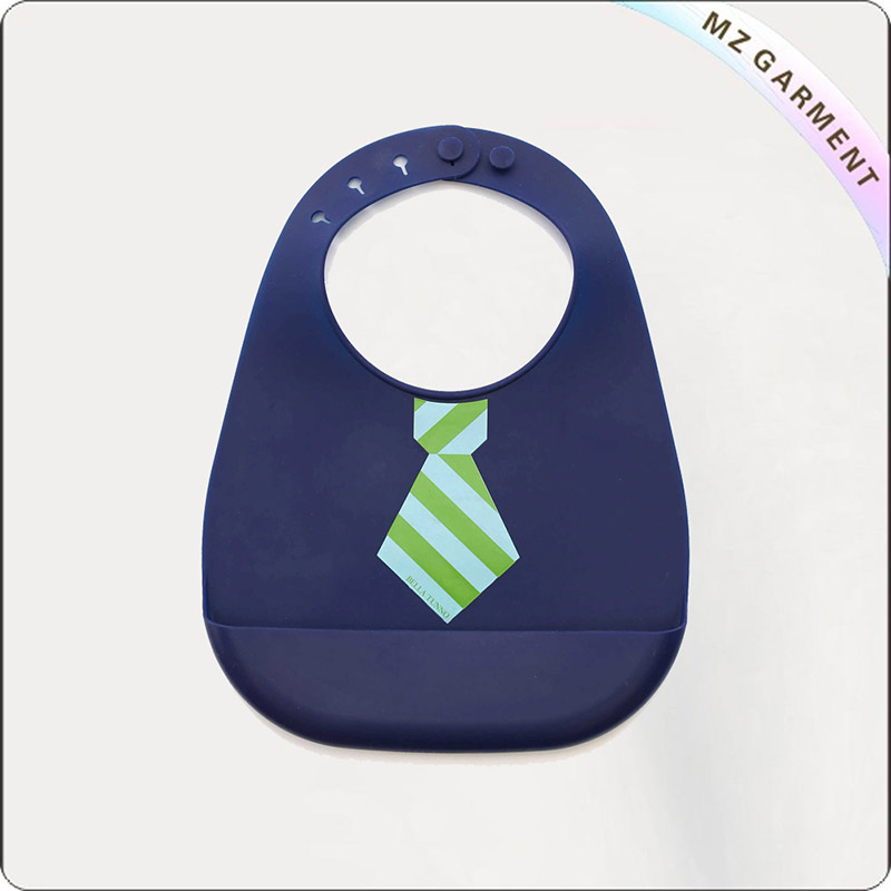 Kids Navy & Green Tie Bib