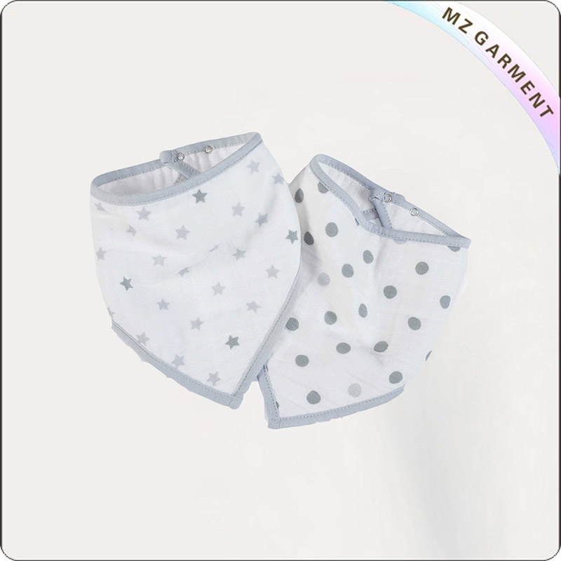 Organic Cotton Bandana Stars Bib