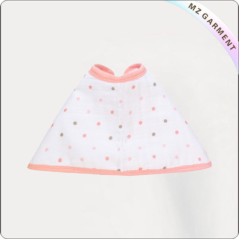 Pink Dot Organic Cotton Bib