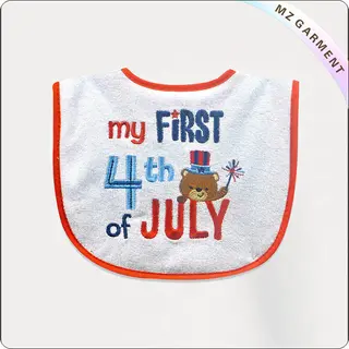 Organic Cotton Cartoon Letters Bib