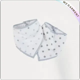 Organic Cotton Bandana Stars Bib