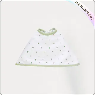Green Organic Cotton Dot Bib