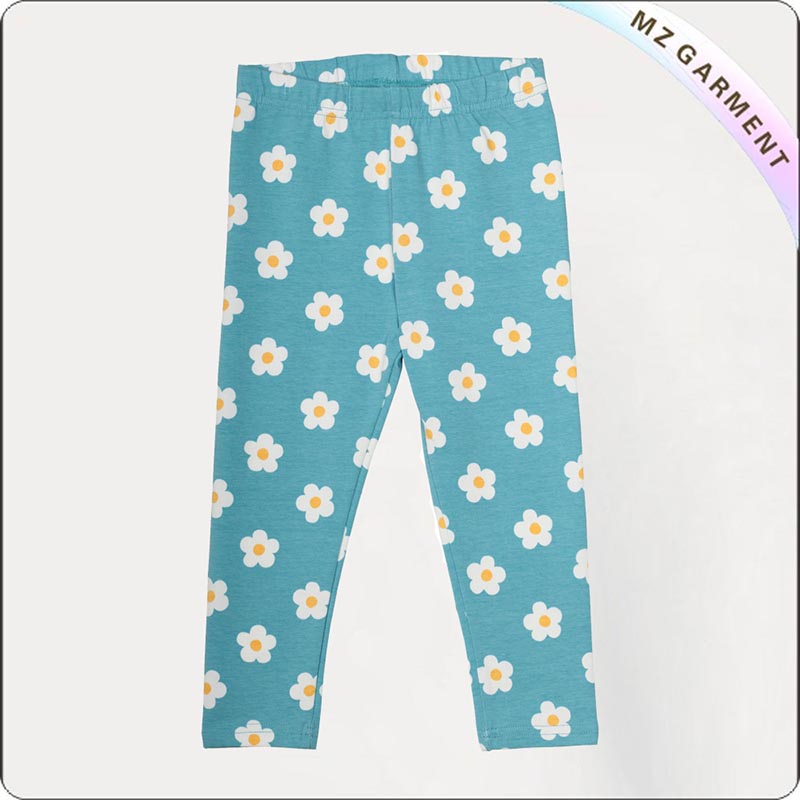Aqua Daisy Libby Leggings