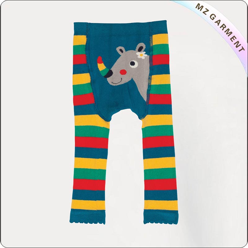 Knitted Leegings with Rhino Stripe