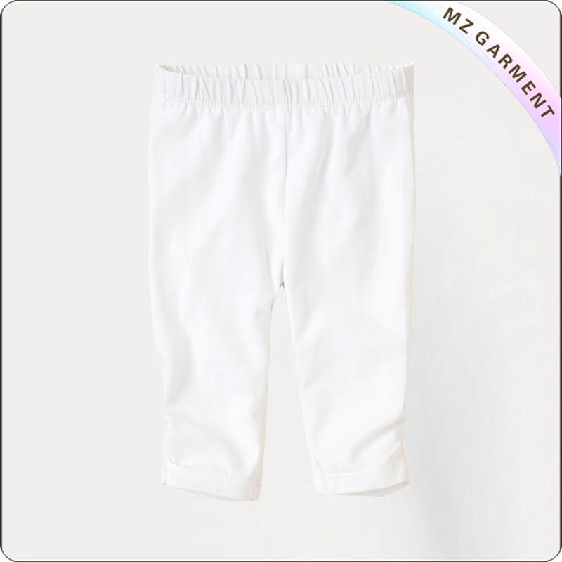 White Short Elastic Leggings
